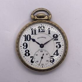 Adj6 Illinois Bunn Special 21j Pos. Railroad Pocket Watch 10k Rgp Case Runs
