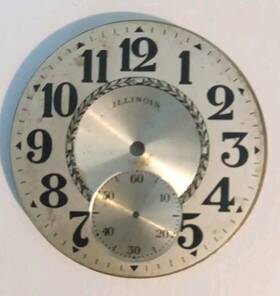 Bb-1598 Illinois 16 Size Metal Dial Slight Wear