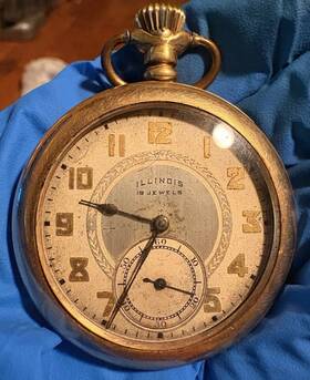 D4512641 Illinois 12 Size 19 Jewel Grade 406 Pocket Watch