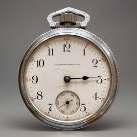 1908 Illinois Gr89 Vintage Watch Co 18s 17j -chrome Pinstripe Case -parts/repair