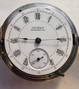 18s-15j-hn2l-tpi Illinois Watch Co. Runic Log Dial. 18s-15j-hn2l-tpi. Grade 64. Pl J.c. Klaholt