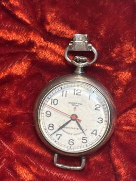6049 Imperial Vintage Sterling Silver 17 Jewel Pocket Watch Swiss Made Runs