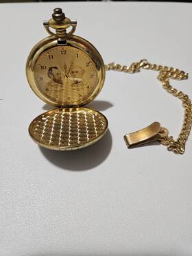 Infinity 732308734775 The Republic Pocket Watch Gold Face Hands Generals Lee And Jackson