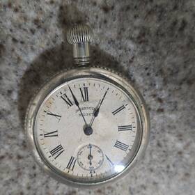 22737697 Ingersoll Midget Vintage Pocket Watch Silver Case Roman Numerals Mechanical