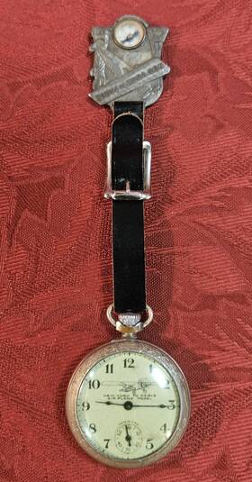 L238 Ingraham Charles Lindbergh New York To Paris Pocket Watch With Fob For Parts