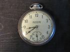 Ingraham Vintage Pocket Watch 2 Works Silver