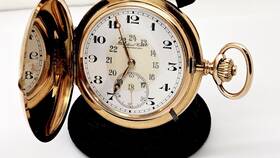 5523 International Watch Co. Super Rare 54mm 14k Gold Hc Railroad 24hr Pocketwatch