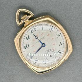 1920 Iwc Eswat 31.9 Estate Art Deco 14k Rose Gold Mechanical Pocket Watch