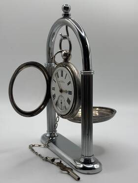 172297 J. Cooper West Brighton Sterling Silver Half Hunter Double Bottom Key Wind Pocket Watch Runs