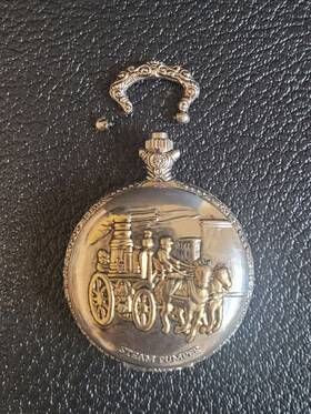 1640 J&s Js James Becket London Pocket Watch With Steam Pump Engraving On The Cover