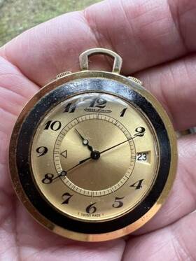 11003 Jaeger-lecoultre 65465 Vintage Memovox K911 Travel/pocket Watch With Alarm Ref #11003