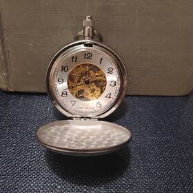 Pma181003 James Michael Mens Mechanical Skeleton Dial Pocket Watch Works