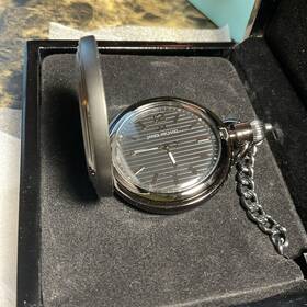 Pma001016 James Micheal Michael Mechanical Skeleton Pocket Watch With Black Dial