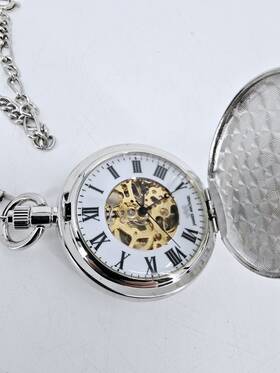 Pma181003z James Micheal Mens Michael Mechanical Pocket Watch With Two-tone Skeleton Dial 181003z