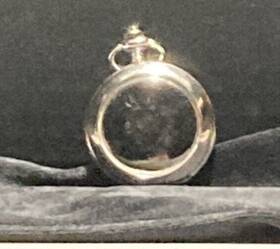G204509809 Japan Movt Bright Silver Pocket Watch Everyday Carry Great Used Condition Runs New Battery