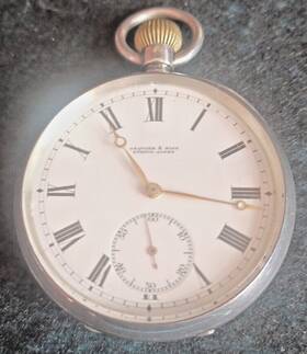777t Jaquier & Hijo Antique Vintage- And 0.935 Silver Pocket Watch Needs Repair Very Rare