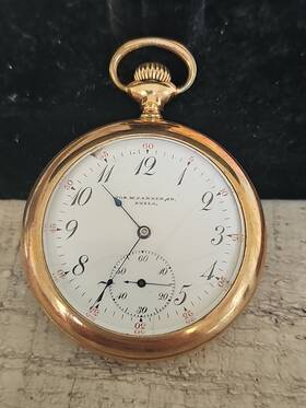 9997 Jos M Parker Antique Jos. M. Wind Gold-filled Pocket Watch Fahys Case Working #9997