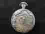 Jp163 Geneve Pocket Quartz Watch With Train Flower Design Silver Non-workin