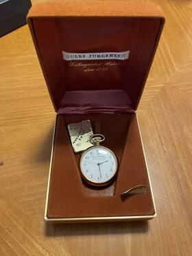 4038 Jules Jurgensen Pocket Watch 17j Jewels Working 1970s Vintage Mechanical