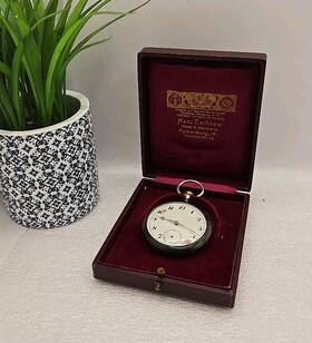 89170 Junghans Vintage Pocket Watch With Original Case 89170 Junghans Vintage Pocket Watch With Original Case