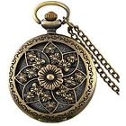 Jw0063046 Jewelrywe Shops Retro Bronze Flower Openwork Cover Quartz 6954847774447