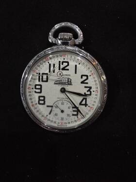 6431-6445 Kaltron Incabloc Trainmaster Pocket Watch 17 Jewels
