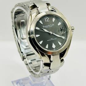 Kc3125 Kenneth Cole New York Watch 38mm Stainless Steel Working Has Battery