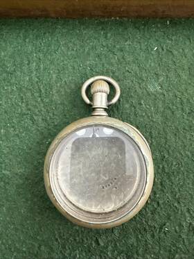 1283143 Keystone Pocket Watch Case 18s Sn 128343 Silveroid Male Stem