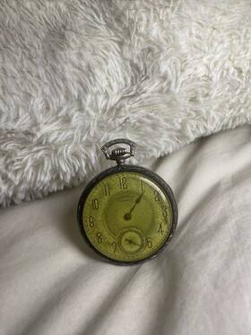 210651 Keystone Pocket Watch - Nickeloid Usa 15 Jewels