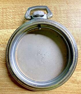 607750 Keystone 16s Pocket Watch Case Base Metal 54 Mm With Crown And Stem No Crystal