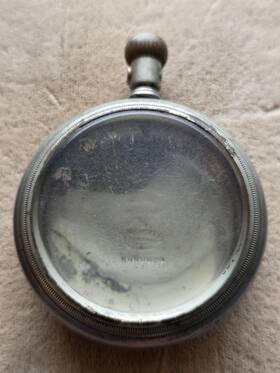 8002038 Keystone Antique Silveroid Genuine Pocket Watch