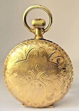 Sb10f05 Keystone Antique Indian Head 6s Hunter Pocket Watch Case Gold Filled -