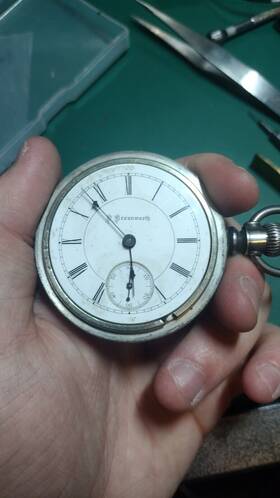 387625 King Pocket Watch H Hraunwarth Movement Railway Case R3453