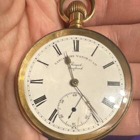 Lancashire Watch Co Ltd 25582 Prescot England Gold Filled Full Hunter Pocket 1890s