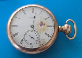 8452 Lang 9892 Scarce Early 18 Size Adolph Lange Pocket Watch Works Well Gf Case