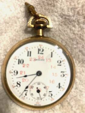 47194 Langendorf 21388 Antique Pocket Watch Patent Swiss Movement #21388