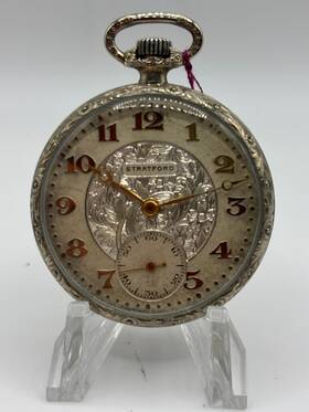 84410 Langendorf Georgeous Lagendorf Pocket Watch 6 Jewel Size 12 Runs