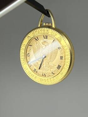 311-216 Lapanouse 311-213 1j Swiss #311-216 Gp Usa Eagle Pocket Watch Pendant Windup-runs