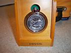 Le-9492 Fossil Pocket Watch 1998 Express Train W Display Collectors Edition