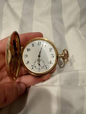 90396 Le Phare Swiss Quarter Repeater Solid 14k Gold Pocket Watch With Chime 1895 Heavy