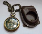 Leather Sportsman Quartz Loop Greatland Green Belt Pocketwatch Fob Gold
