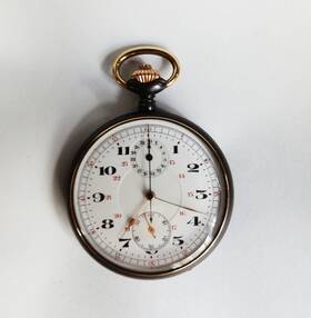 4146 Lephare Rare Antique Guerre Military Wwi Pocket Watch Chronograph Serviced