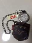 Levu3032 001 Vintage Levis Pocket Watch With Leather Pouch Rare New Tags