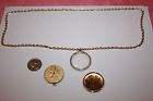 Liberty Watch Gold Lucerne Vintage Lady Swiss Pendent Tone Coin
