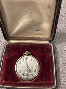 1566-4 Longines Vintage Mechanical Men S 42mm Pocket Watch Wind Up In Original Casing