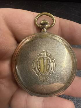 3577476 Longines Original Pocket Watch For Repair Gold-plated Case Snap 16s Hunter