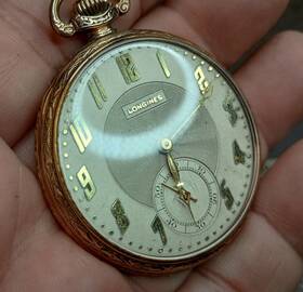 4001-1 Longines Vintage 14k Gold Filled 15j Seconds Subdial Pocket Watch Excellent Runs