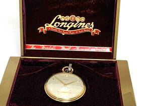 7139078 Longines Pocket Watch Antique 17l Swiss Hand Wind 17 Jewels 10k Gold Filled 43mm