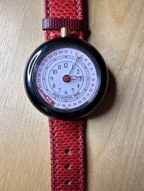 G1125 Louis Vuitton N0311 Monterey Lv2 Pointer Date Alarm Quartz Watch - Inoperable