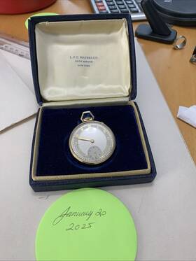 Well.17 Lyceum 6190613 Vtg14k Pocket Watch Of Ex.condition 49.1 Grams Runs J